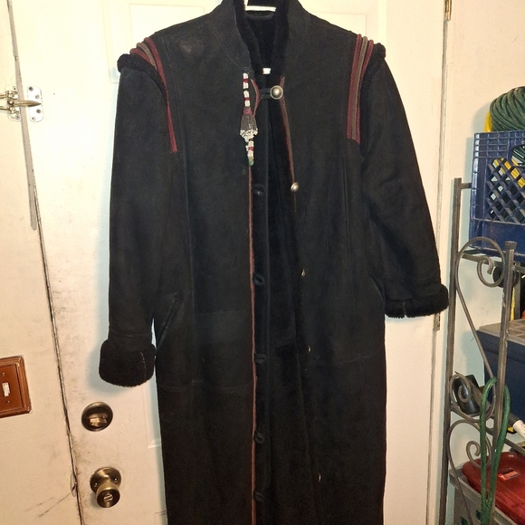 Handmade Sealskin & Lambswool Long Coat - Picture 1 of 2